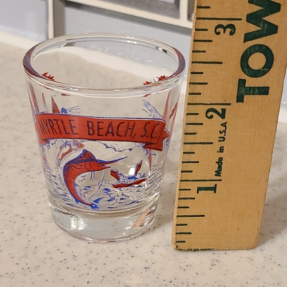 Myrtle Beach South Carolina Shot Glass beach fun fishing fun - Picture 8 of 9